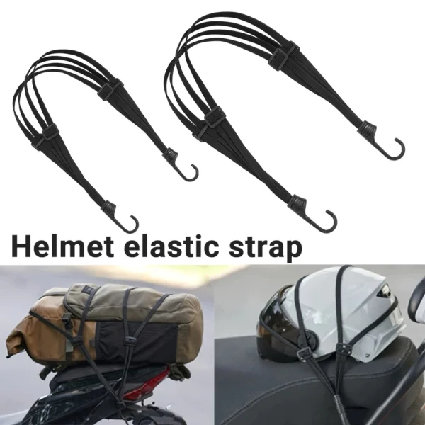 Motorcycle Elastic Helmet Strap Rope 60-90cm