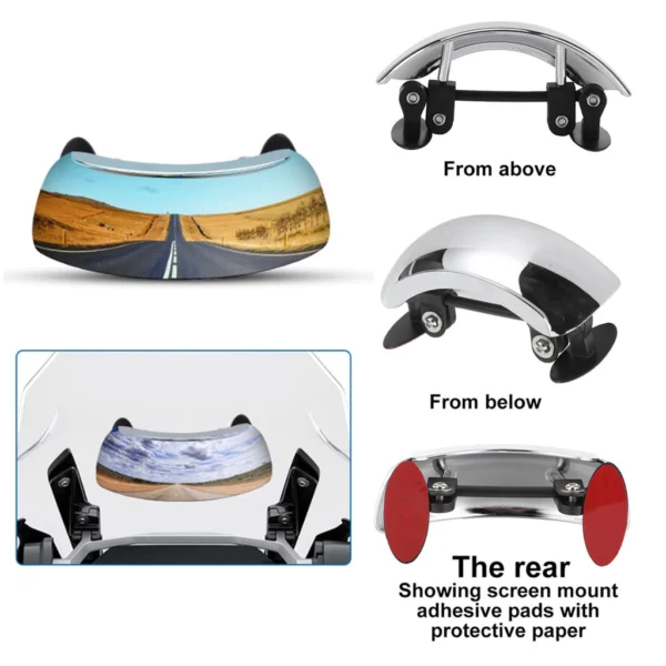 180 Degree Wide Angle Motorcycle Rearview Mirror