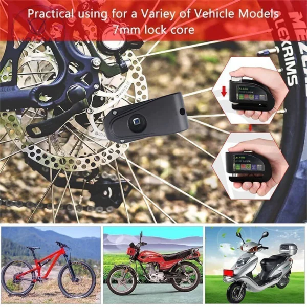 Motorcycle Disc Lock with Alarm