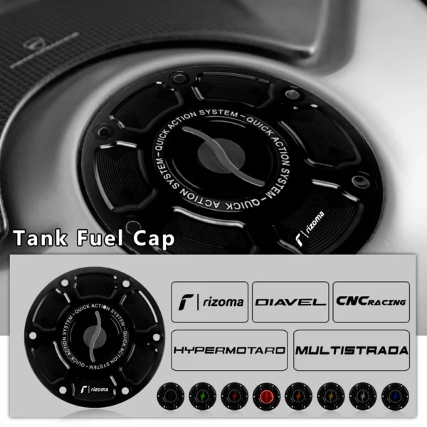 Quick Release Motorcycle Fuel Tank Cap – Random Design