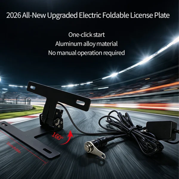 Electric Folding Motorcycle License Plate Holder