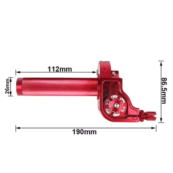 22mm Universal CNC Throttle Grip – Random Design (L19 × W2.6 × H8.65cm)